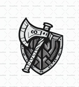 Wikingeraxt und Schild